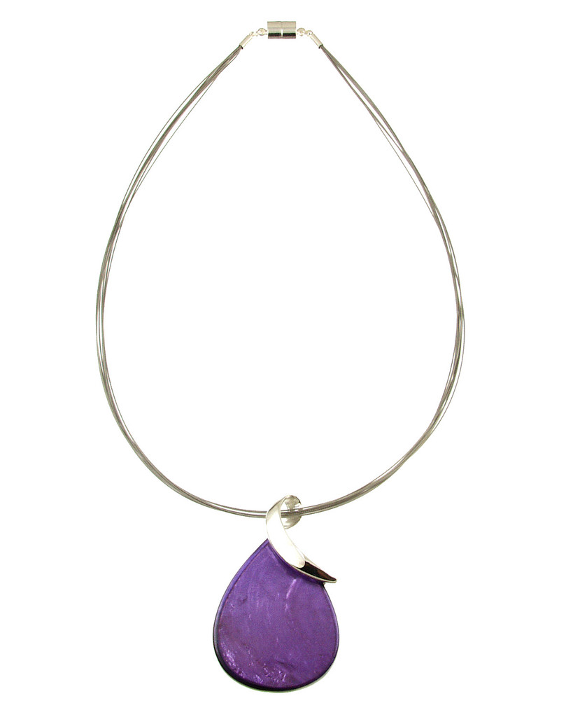 2876-4 - Teardrop Pendant Purple