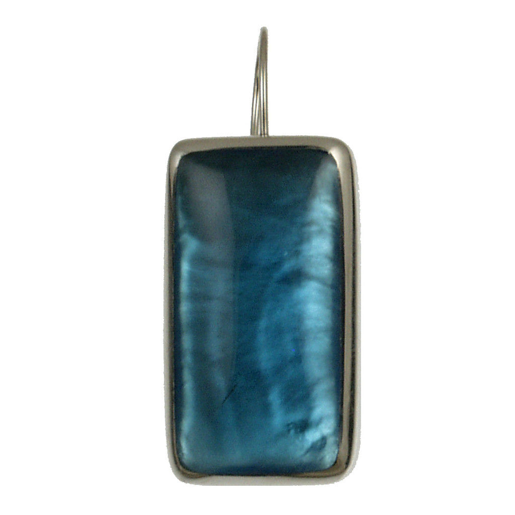2034-27 - RESIN/ALUM EARRING - 1" OCEAN WAVE
