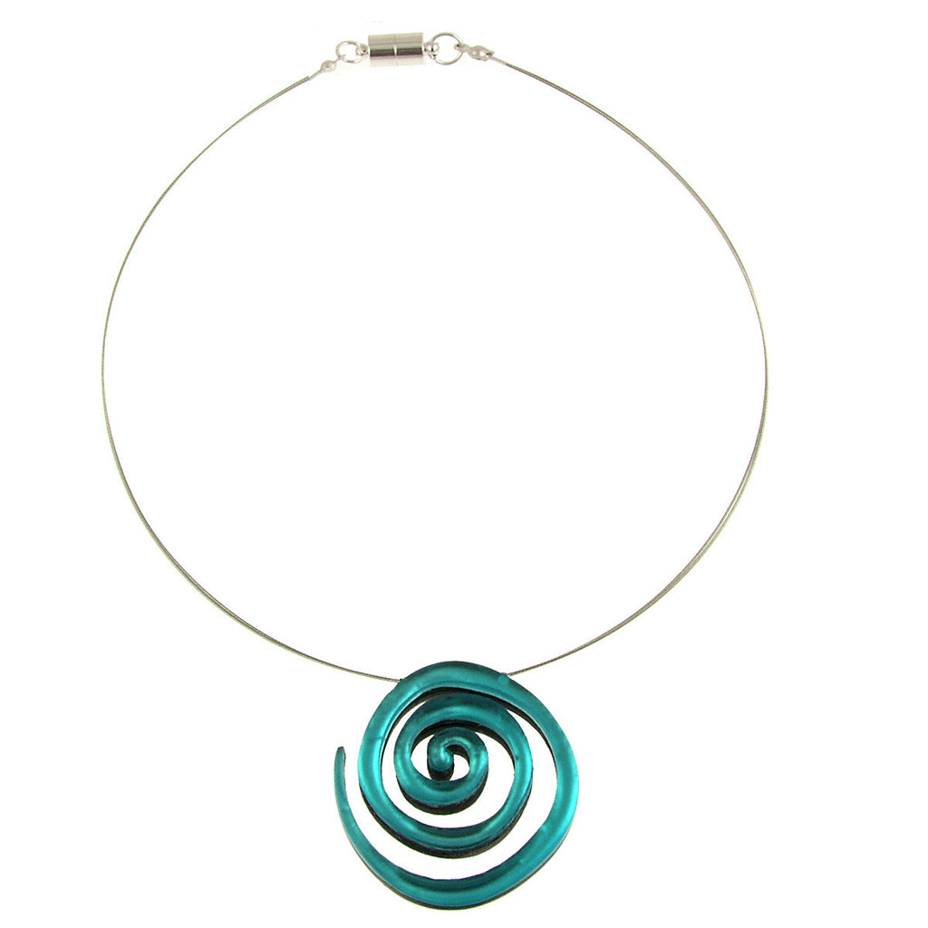 2041-2 - SPIRAL PENDANT - TURQUOISE