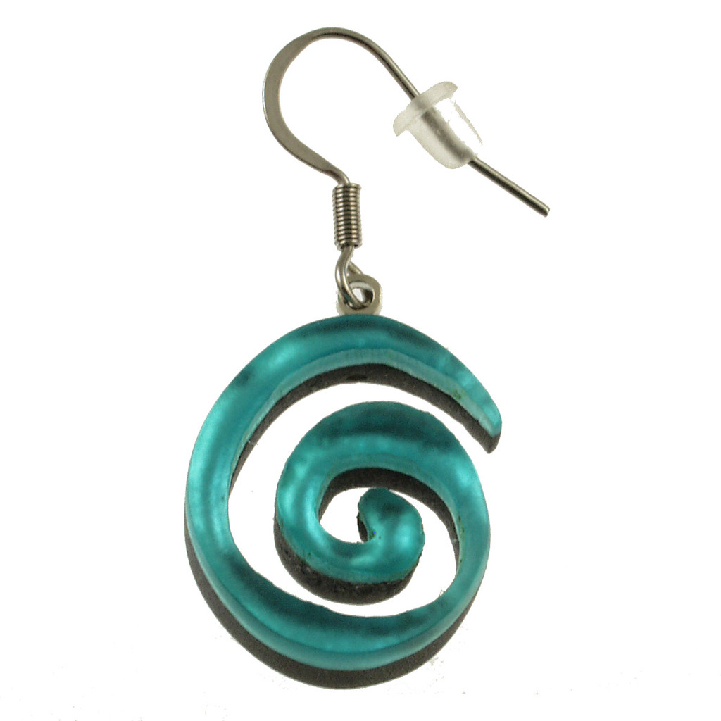 2042-2 - SPIRAL EARRING - TURQUOISE