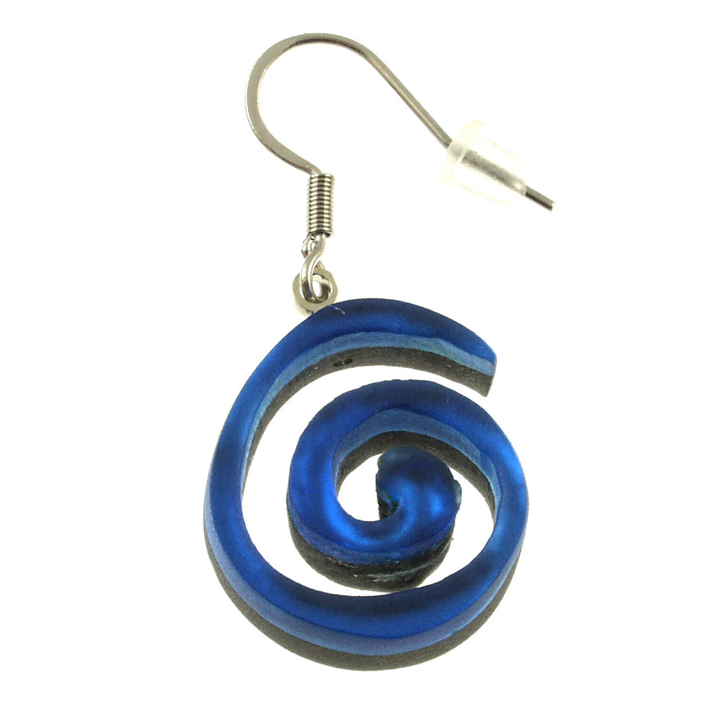 2042-29 - SPIRAL EARRING - TWILIGHT BLUE