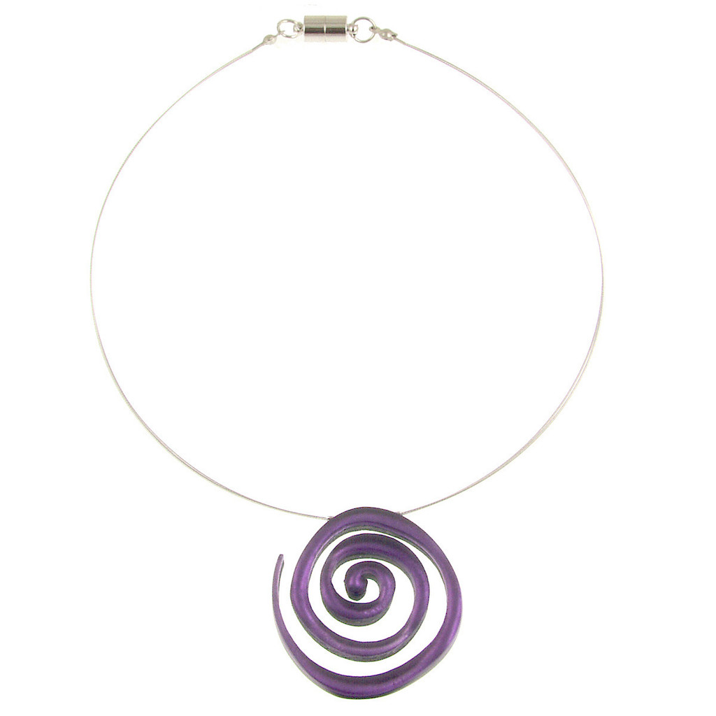 2041-4 - SPIRAL PENDANT - PURPLE