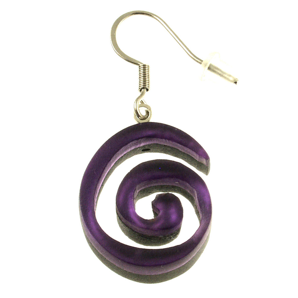 2042-4 - SPIRAL EARRING - PURPLE