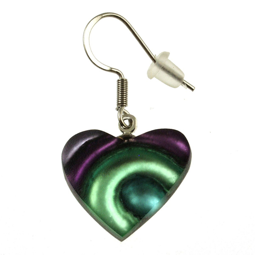 2107-24 - HEART SWIRL EARRING - BLUEBELL COMBI
