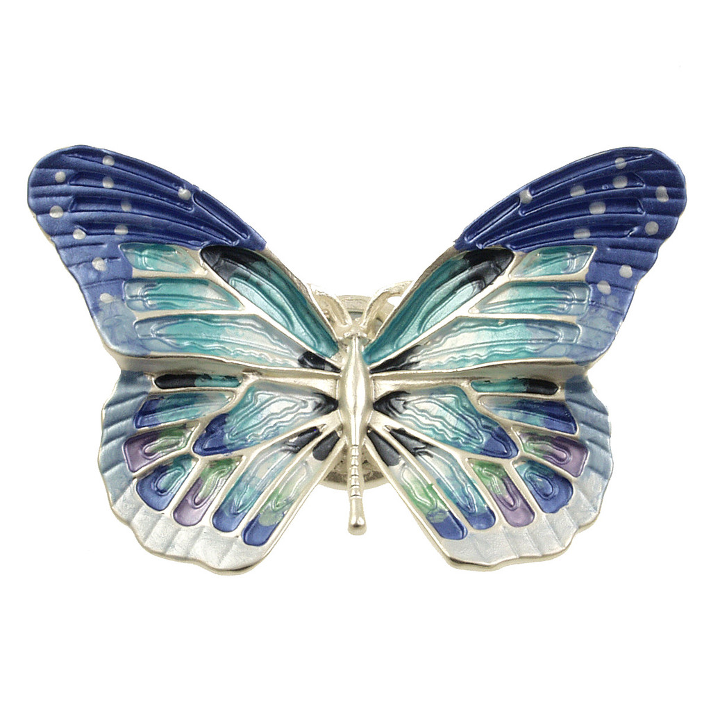 2056-3 - MAGNETIC BUTTERFLY BROOCH - BLUE COMBINATION
