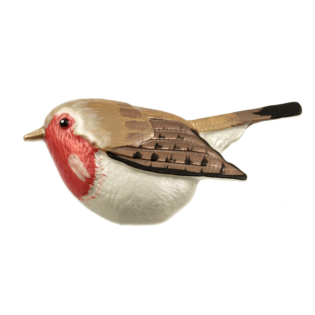 1241-6 - MAGNETIC BROWN BIRD BROOCH