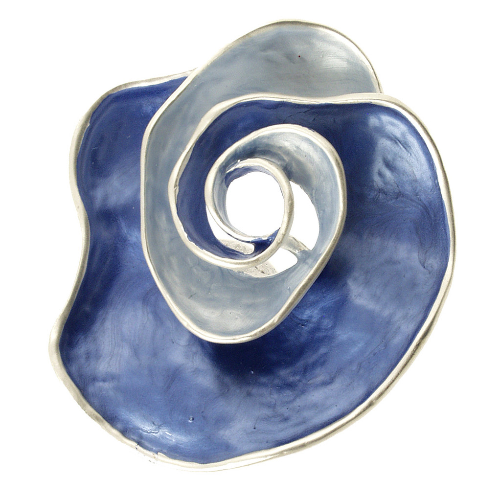 6230-2 - MAGNETIC FLOWER BROOCH - BLUE
