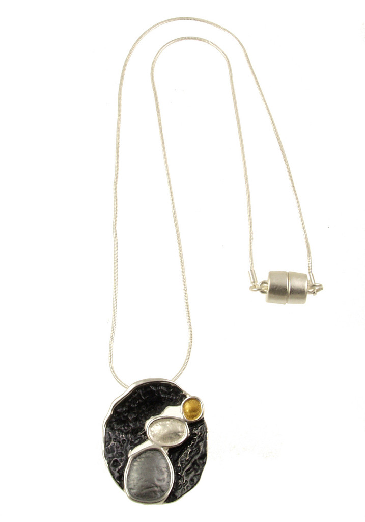 7260-7 - TEXTURED PENDANT - GREY COMBINATION 18"