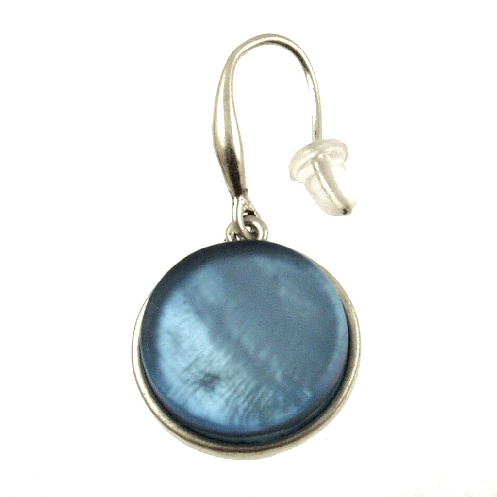 627-28 - RESIN CIRCLE EARRING - LIGHT BLUE