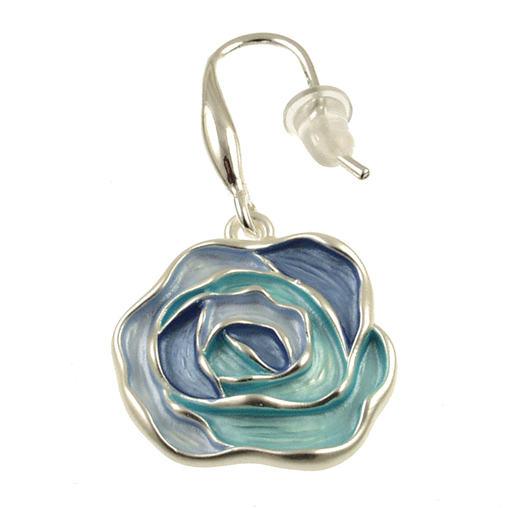 402-22 - ROSE EARRING - BLUE COMBINATION