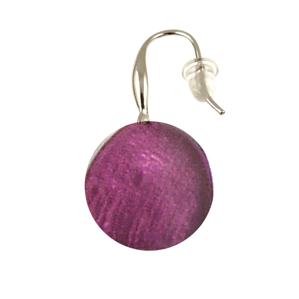 387-4 - ROUND RESIN EARRING - PURPLE