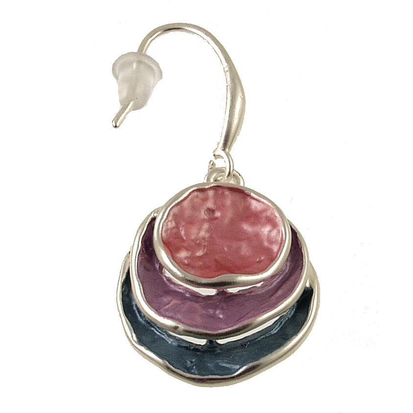 5003-4 - THREE STACK CIRCLE EARRING - MULTI COMBINATION