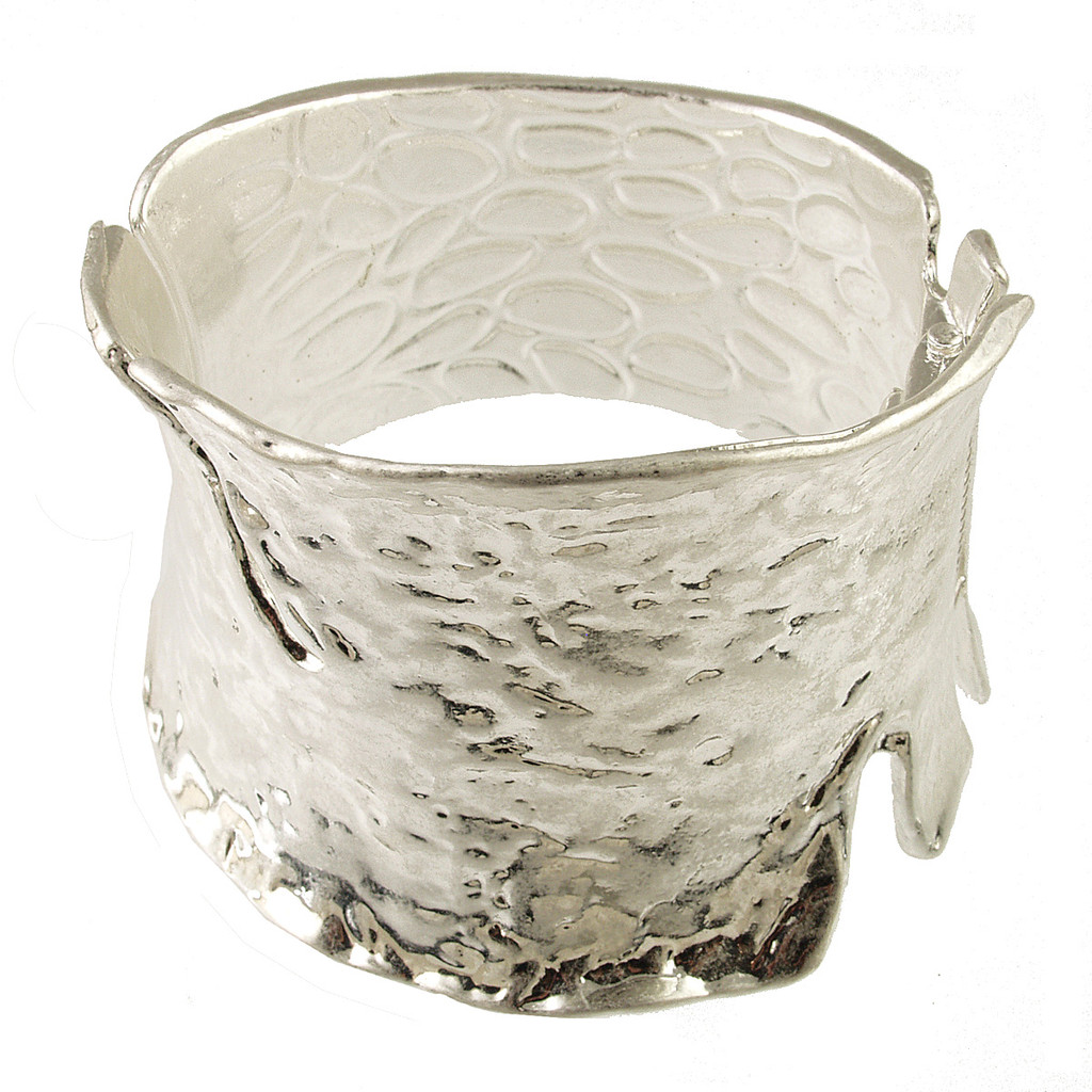 2990-1 - ANTIQUE SILVER HINGED CUFF BRACELET