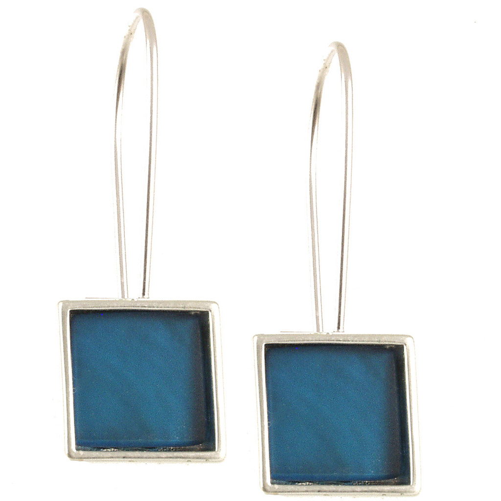 4519-22 - Square Earring Ocean Blue