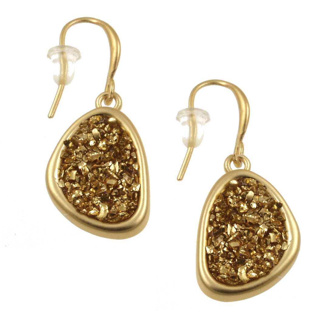 852-2 - GOLD GLITTER EARRING 