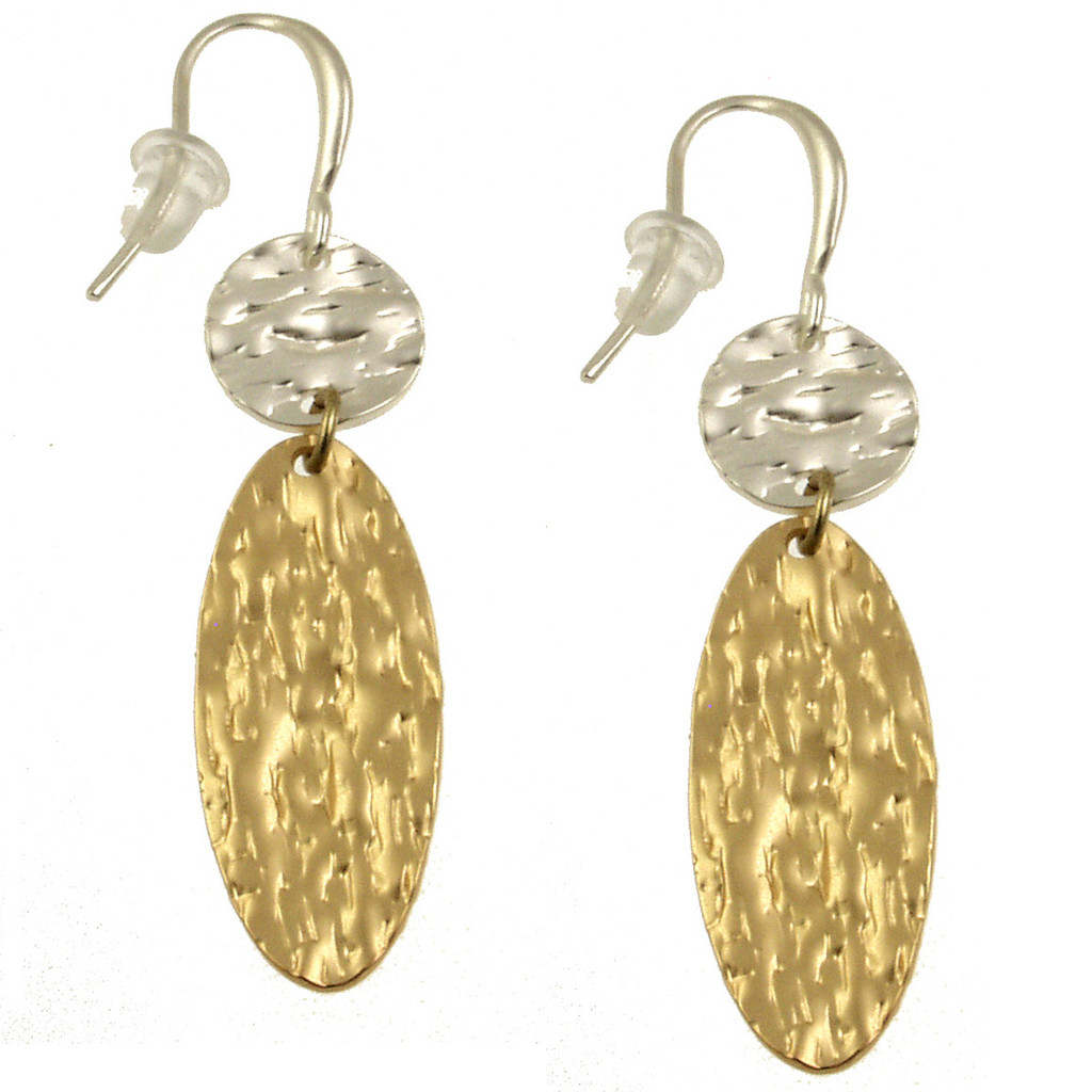 817-1 - MATTE SILVER/LIGHT MATTE GOLD EARRING 