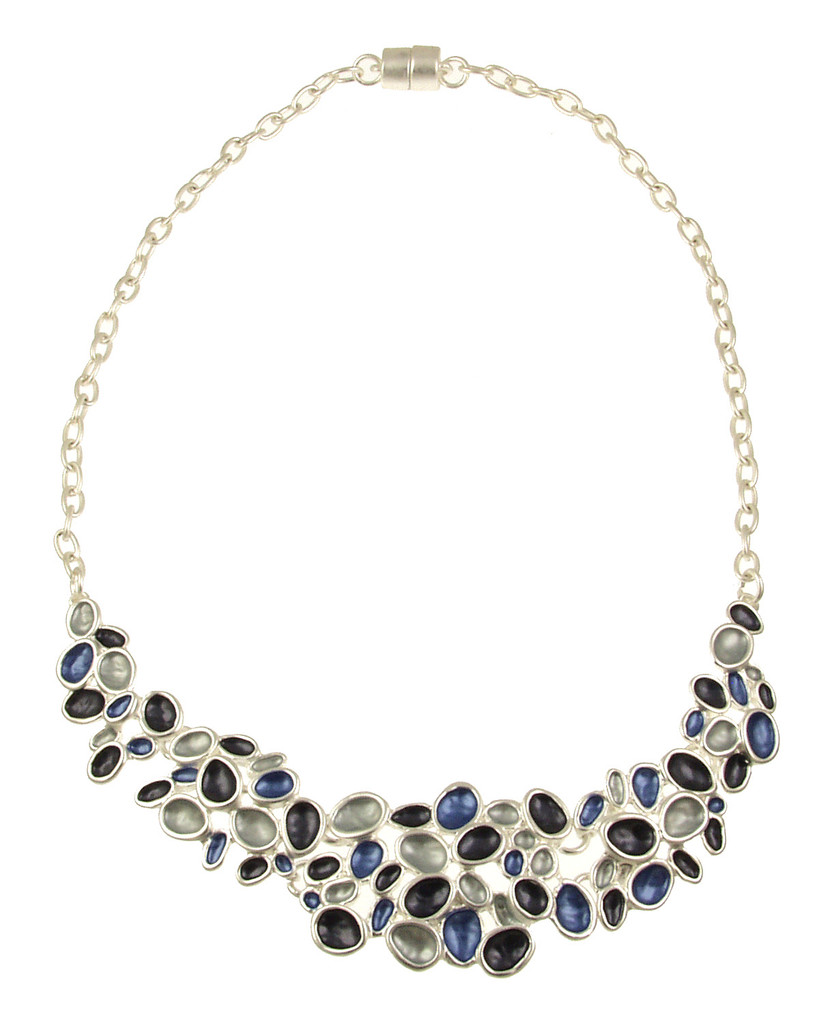7422-2 - SATORI NECKLACE - BLUE COMBINATION 18"