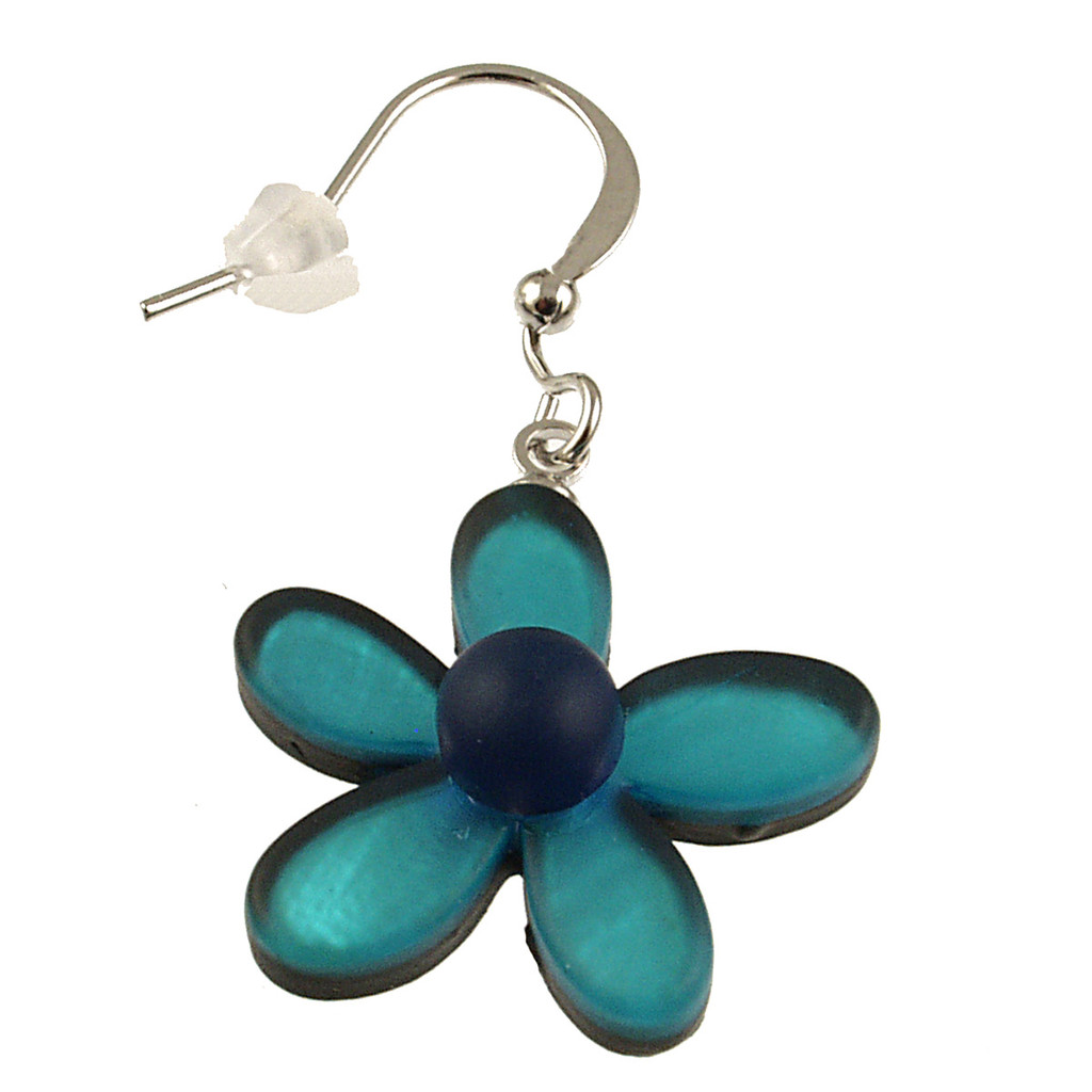 2044-2 - FLOWER EARRING - TURQUOISE