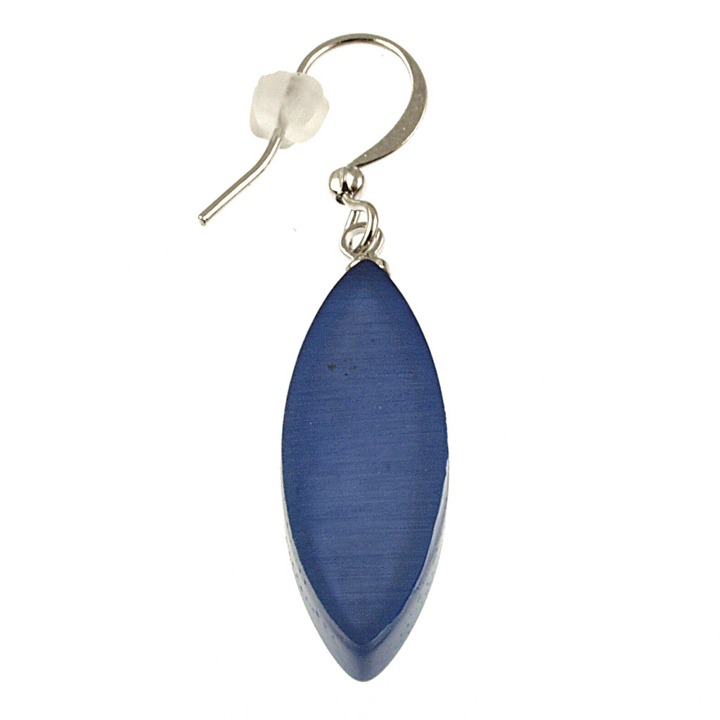 2059-29 - LEAF PETAL EARRING - DARK BLUE