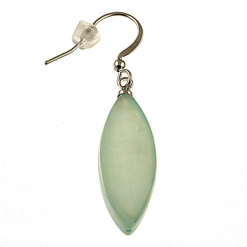2059-3 - LEAF PETAL EARRING - LIGHT GREEN