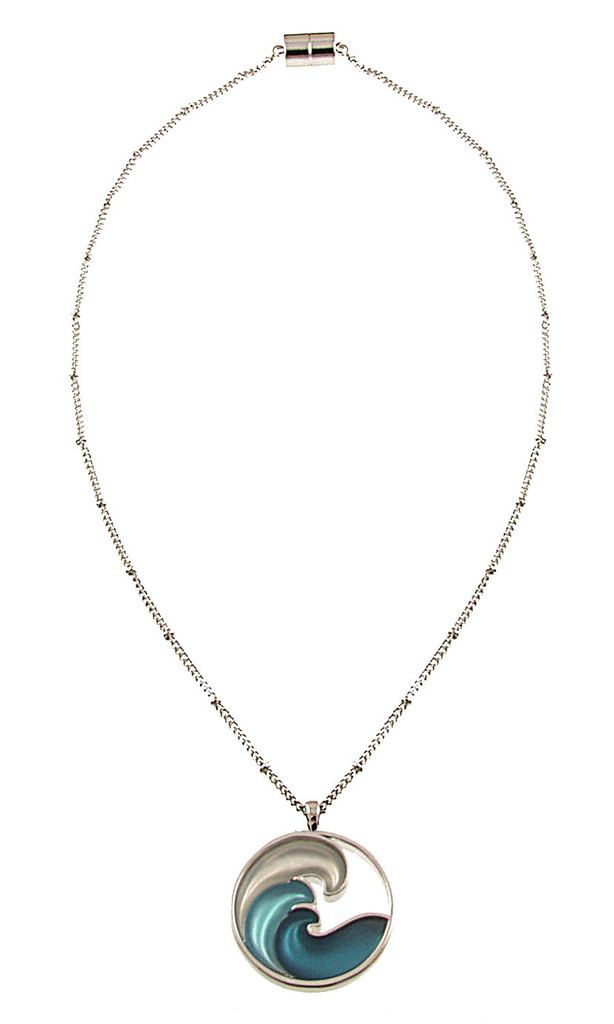 961-2 - WAVE PENDANT - TURQUOISE COMBINATION - 18"