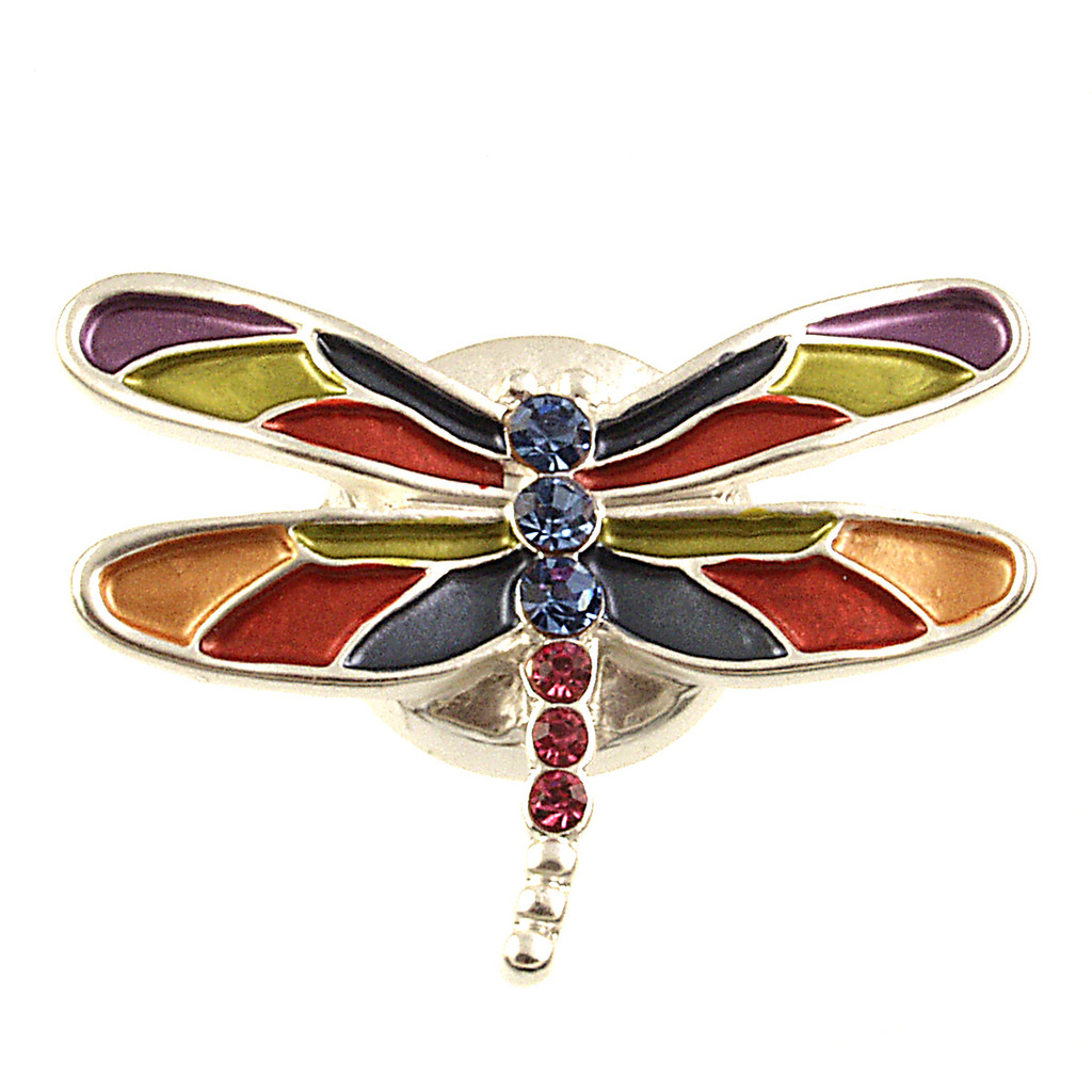 3004-4 - MAGNETIC DRAGONFLY BROOCH - MULTI COMBINATION - 1.25"