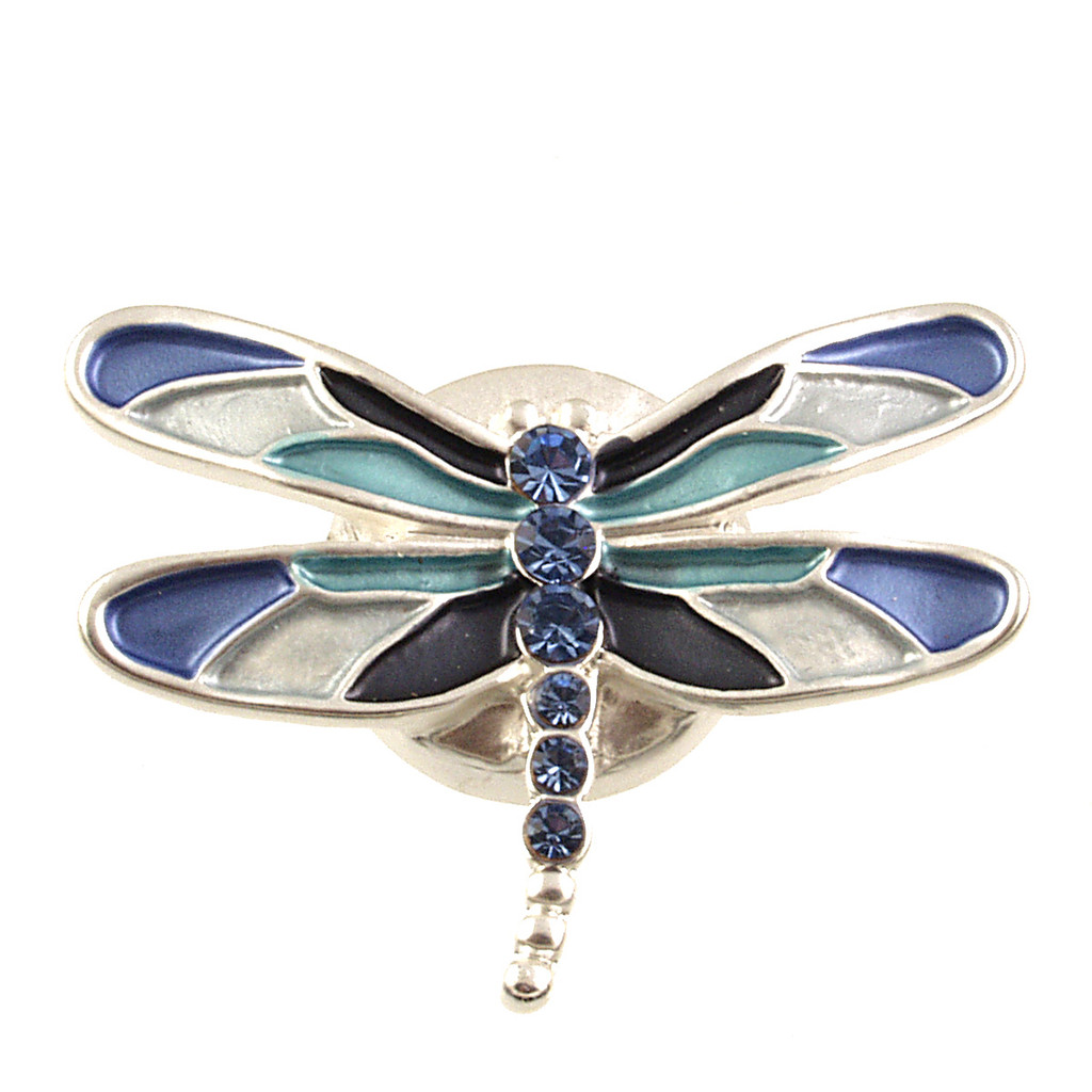 3004-2 - MAGNETIC DRAGONFLY BROOCH - BLUE COMBINATION - 1.25" 