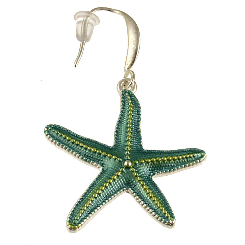 7542-2 - STARFISH EARRING - TEAL