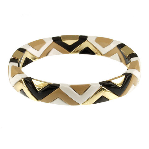 104-8 - STRETCH BRACELET - WHITE COMBINATION - STRETCHES TO 7"