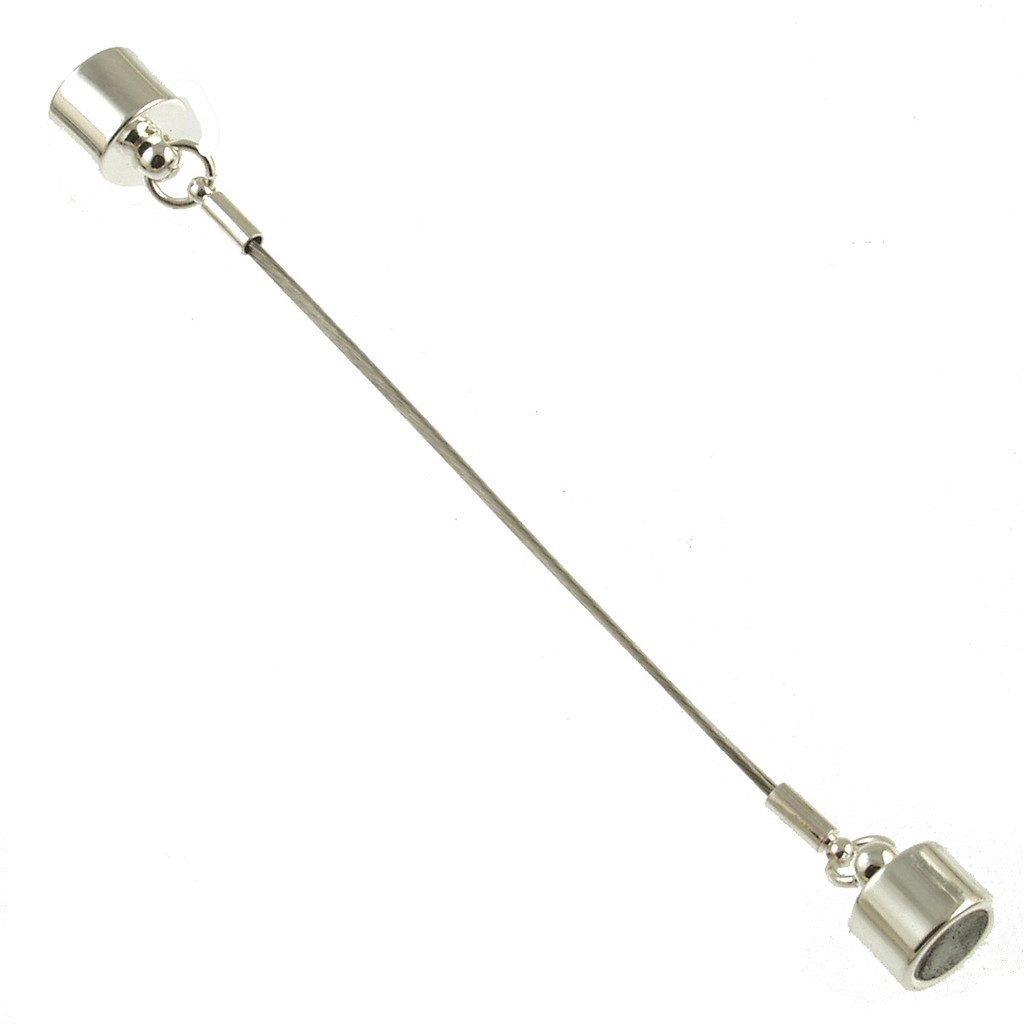  EXT-SILVER MAGNETIC NECKLACE EXTENDER - 2.75"