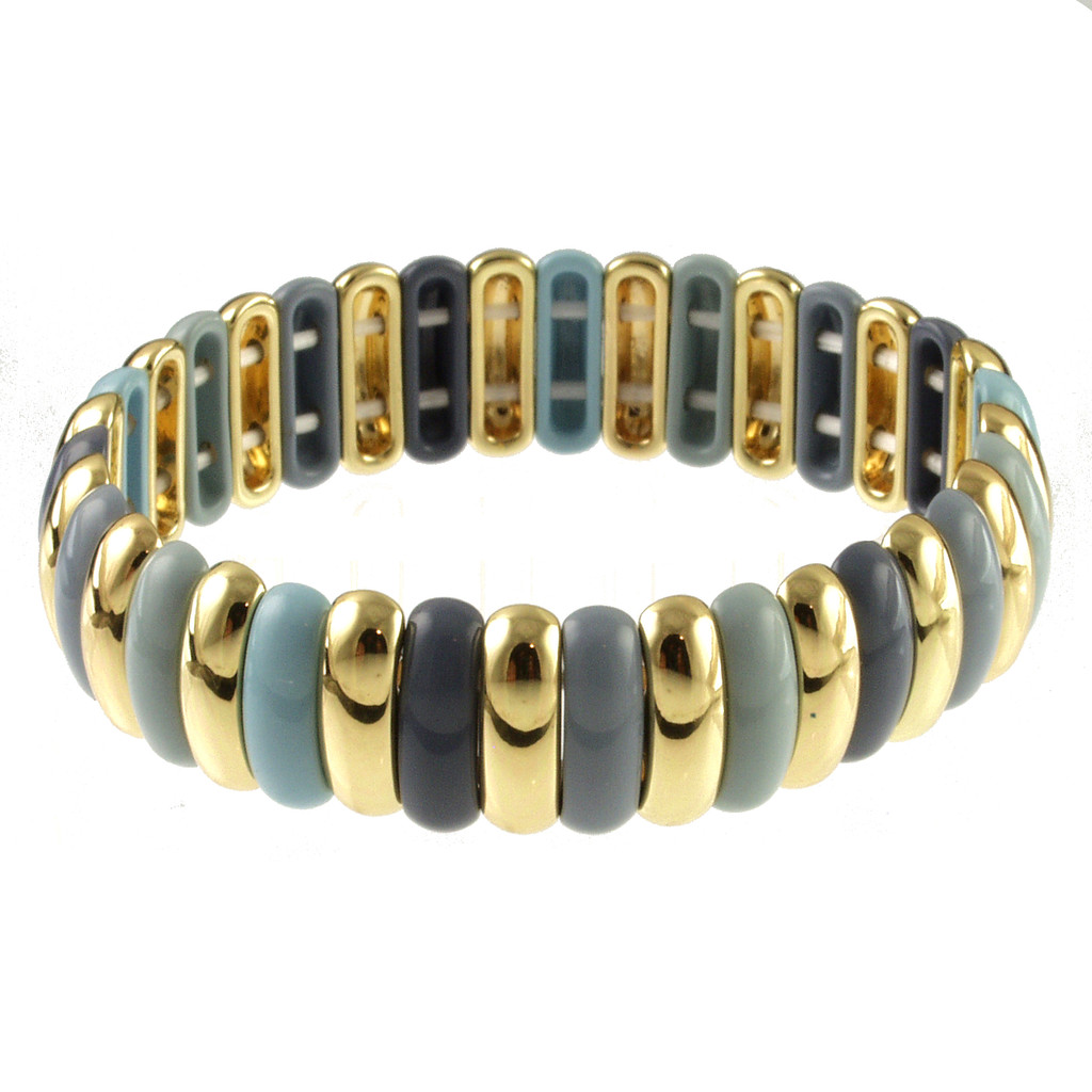 106-4 - STRETCH BRACELET - LAVENDER COMBINATION - STRETCHES TO 7"