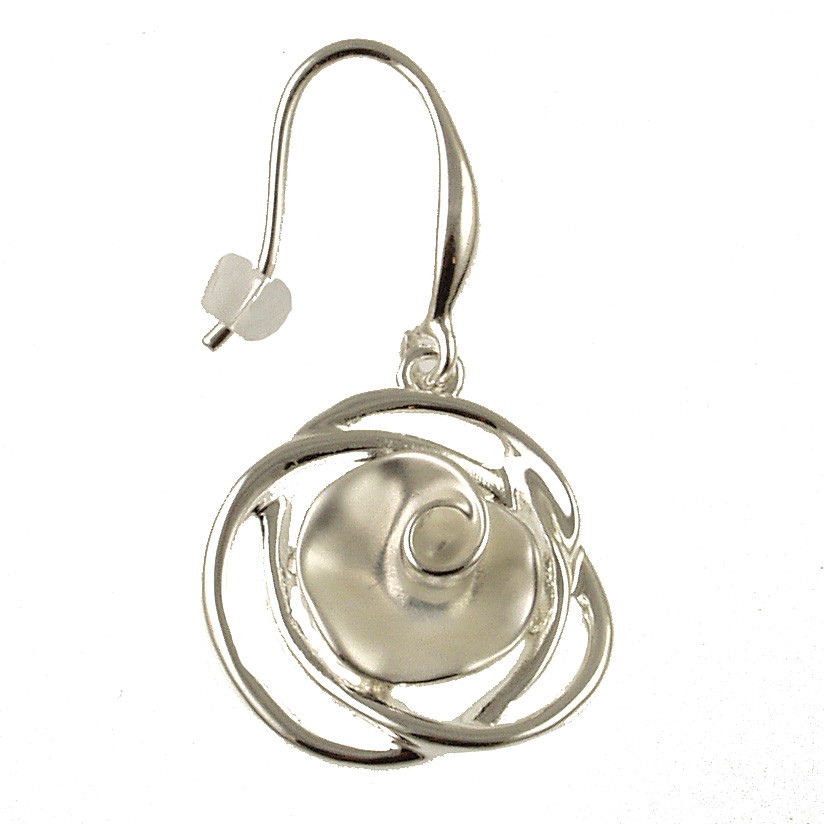 882-1 - SILVER CIRCLE SWIRL EARRING 