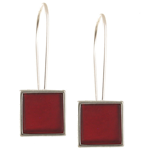 4519-1 - Square Earring Red