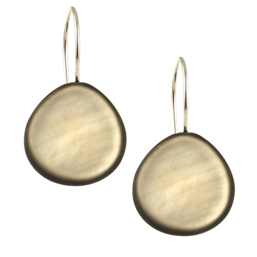4570-8 - MEDIUM ROUND RESIN EARRING - WHITE - .75"