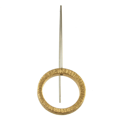 1786-2 - Textured Alum Circle Earring Gold