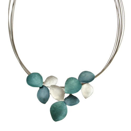 3304-22 - Multi-Lily Necklace Blue