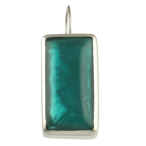 2034-33 - RESIN/ALUM EARRING - 1" MERMAID GREEN