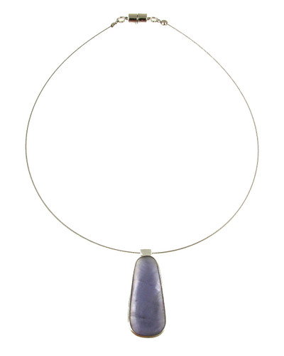 2221-4 - RESIN MAGNETIC CLASP PENDANT - 17" PERIWINKLE
