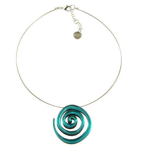 2041-2 - SPIRAL PENDANT - TURQUOISE