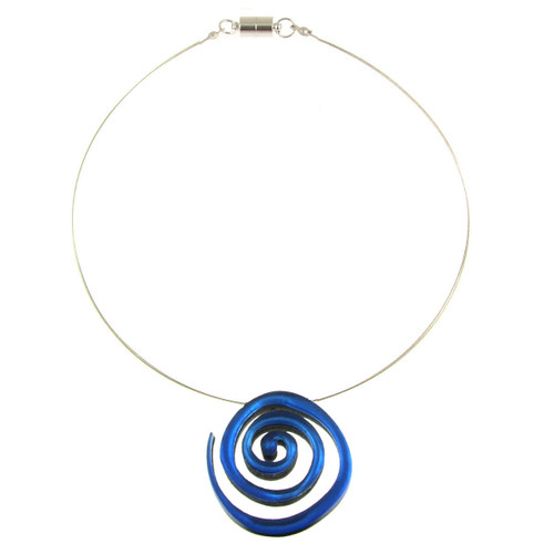 2041-29 - SPIRAL PENDANT - TWILIGHT BLUE