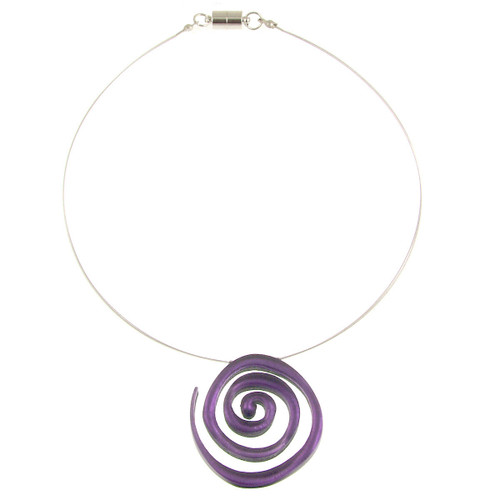 2041-4 - SPIRAL PENDANT - PURPLE