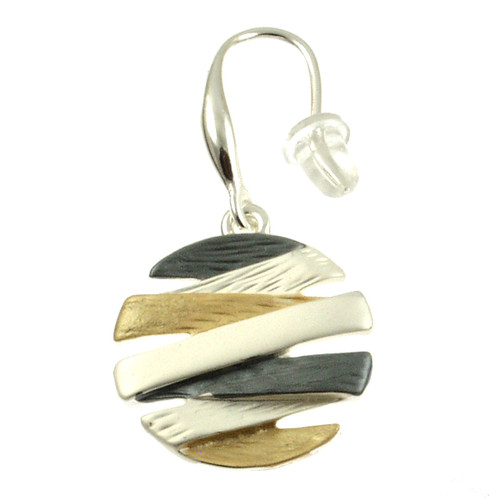 736-7 - SILVER/GREY/GOLD EARRING 