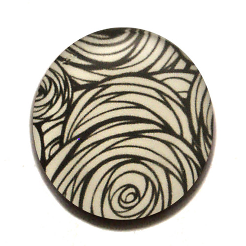 123-10 - BLACK/WHITE ROSEBUDS POST EARRING