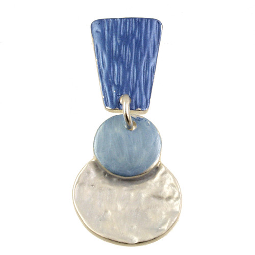 2053-2 - THREE PIECE POST EARRING - BLUE