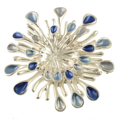 727-28 - MAGNETIC SUNBURST BROOCH - BLUE COMBINATION