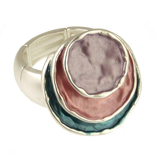 9340-4 - LAYERED STRETCH RING - MULTI COMBINATION