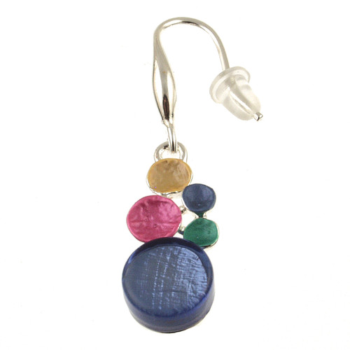 3441-5 - MULTI DOTS EARRING - PURPLE COMBINATION