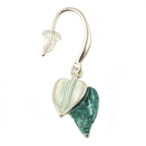 6995-2 - LEAF EARRING - AQUA TONE