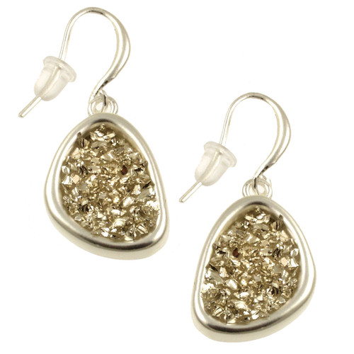 852-1 - SILVER GLITTER EARRING 