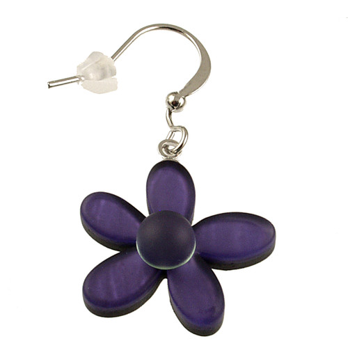 2044-4 - FLOWER EARRING - PURPLE